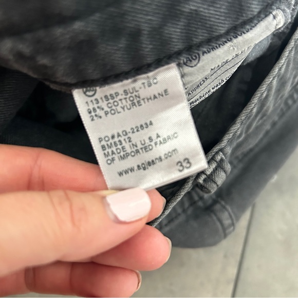 AG Adriano Goldschmied the matchbox slim straight gray denim jeans 33 - Picture 3 of 6